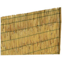 Arella frangivista 2X5 mt in cannette di bamboo 3/4 mm con legatura in nylon arelle per giardino uso esterno Naturale 2x5 mt