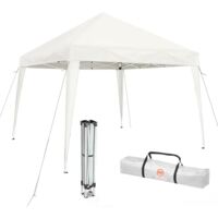 Gazebo Pieghevole 3x3 metri Bianco Telo in PE 160 gr/mq Impermeabile con Borsa 3x3 metri
