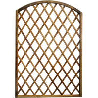 Pannello Grigliato da Giardino ad Arco in Legno di Pino Impregnato Lasa 120x180 cm