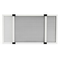 Zanzariera Fibra di vetro con Telaio estensibile alluminio H70x100/192 cm Bianco H70x100 fino a 192 cm Telaio Bianco