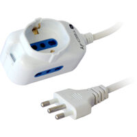 TECHLY Multipresa 2 italiane / 1 schuko