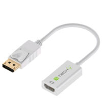 TECHLY Adattatore DisplayPort 1.2 Maschio / HDMI Femmina 15cm Bianco