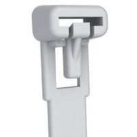 TECHLY Fascette Fermacavi con Linguetta 250x7,6mm in Nylon 100pz Bianco