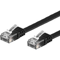 Techly Professional Cavo di Rete Patch Piatto in Rame Cat.6 Nero UTP 2m