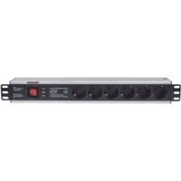 Cavo di Rete Ethernet Intellinet 713962, 3 metri, 6 porte CA, Interno, Alluminio, Nero, 250 V