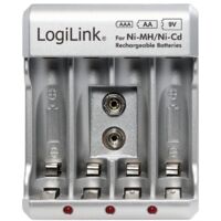 Logilink Caricabatterie per AA / AAA / 9V Ni-MH / Ni-Cd