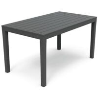TAVOLO da giardino in RESINA Rettangolare 138x78x72H cm SUMATRA ANTRACITE