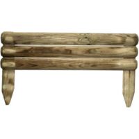 RECINZIONE LEGNO Impregnato in autoclave Mod ORIZZONTALE 55X5X15/30H CM PAPILLON