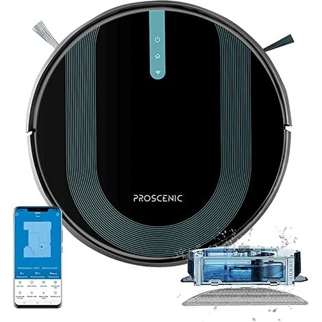Hepa Filter Anti-drop Black EXCELVAN Robotic Vacuum Cleaner 1600pa with Gyro Navigation Hard Floor and Low Pile Carpet Schedule Cleaning 4 Quiet Modes for Pet Hair Anti-collision Auto Charging 