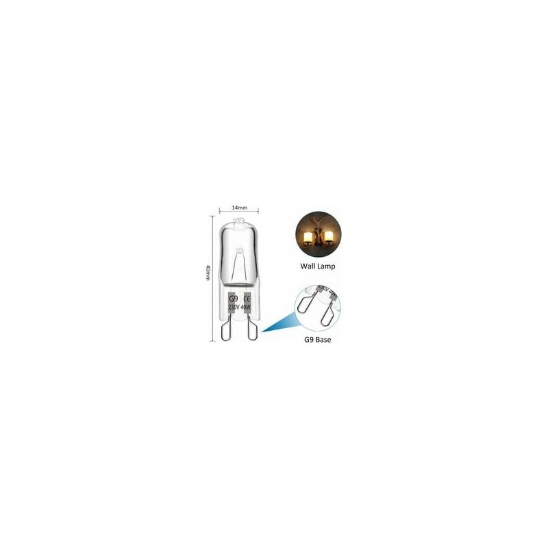 Ampoules Halogènes G9 25W - Pack De 6, 2700K Blanc Chaud, Dimmable | Pour Lustres, Appliques Murales