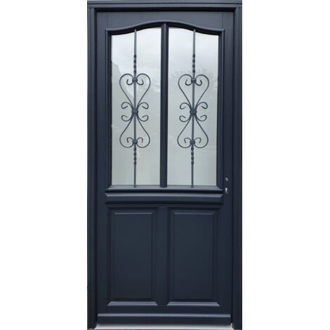 Porta d'ingresso in legno Exo modello 'Sanna' 215X90 Pannello di spinta sinistro