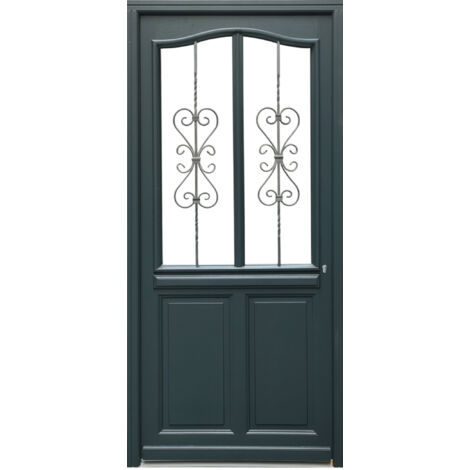 Portoncino d'ingresso in legno Exo modello 'Sabrina' 215X90 a sinistra