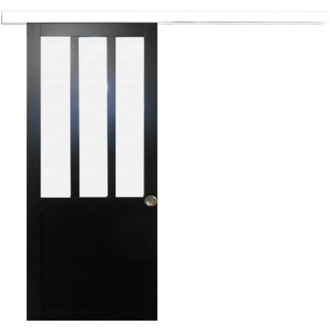 Maniglia Per Porta Scorrevole Nera 26cm - Acciaio Per Armadi, Stalle E Porte In Stile Retrò - Foto 4