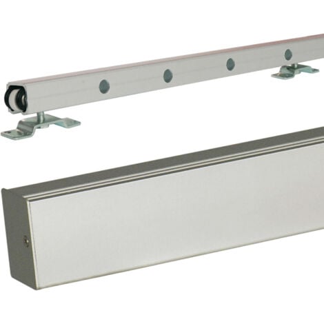Porta Scorrevole in Vetro Frake H204 x L83 + binario in alluminio e 2 gusci