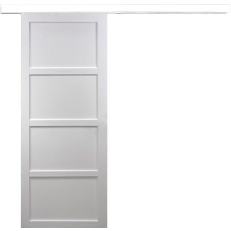 Porta scorrevole Tamera bianca larghezza 63 con binario in alluminio bianca (1/5)