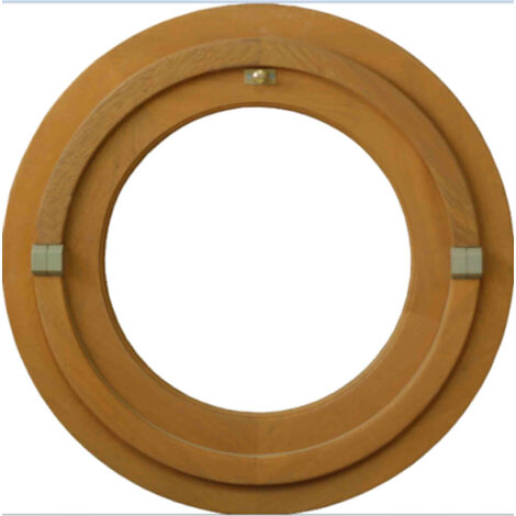 Occhio di bue in legno H50 x L50 cm con cornice per quadro grande e mobili