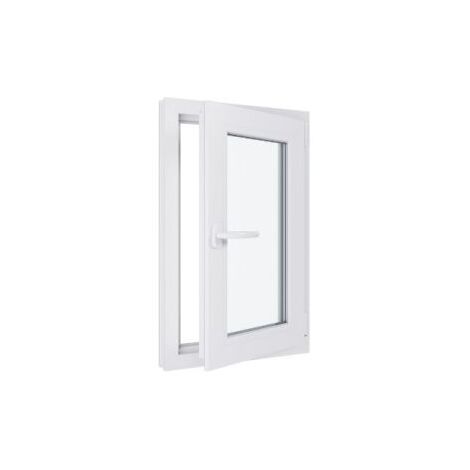 Fenêtre PVC - Triple vitrage - Tirant Droite - Blanc - LxH : 500 mm x 800 mm (1/5)