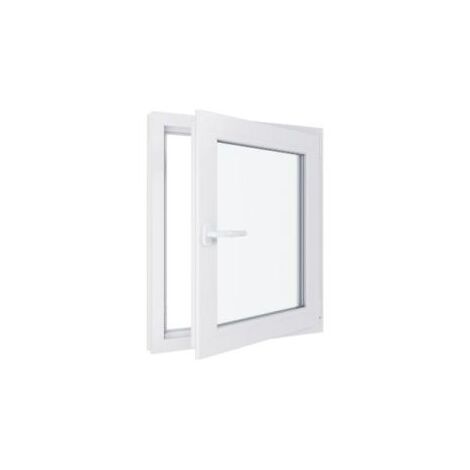 Fenêtre PVC - Triple vitrage - Tirant Droite - Blanc - LxH : 700 mm x 800 mm (1/5)