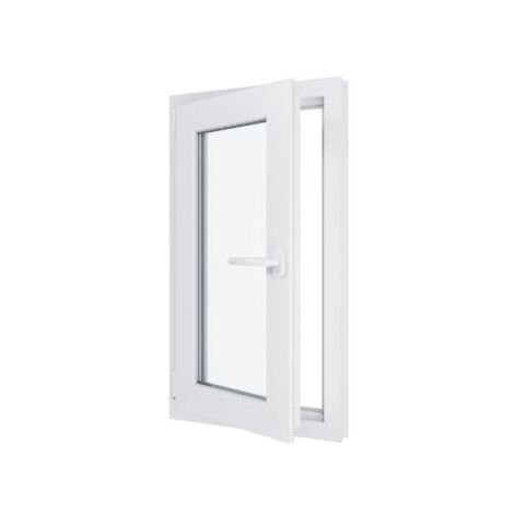 Fenêtre PVC - Triple vitrage - Tirant Gauche - Blanc - LxH : 500 mm x 900 mm (1/5)