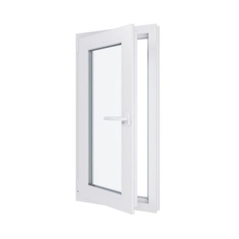 Fenêtre PVC - Triple vitrage - Tirant Gauche - Blanc - LxH : 500 mm x 1000 mm (1/5)