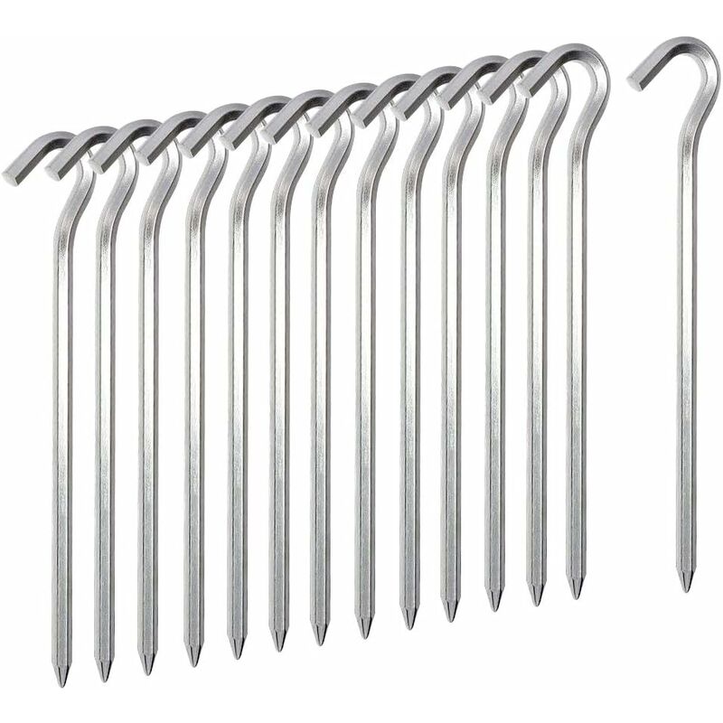 12pcs Tent Stakes, 18cm Metal Stakes, Ground Stakes for Tents, Aluminum  Tent Stakes for Hard Ground