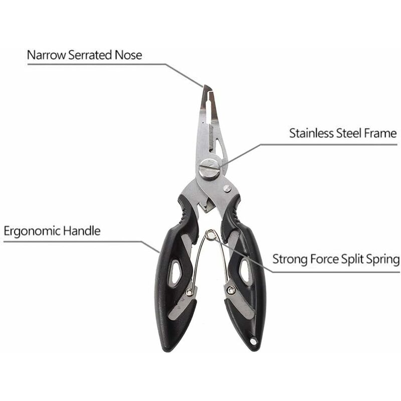 GROOFOO Lightweight Pliers Hook Remover Tool Scissors Stainless