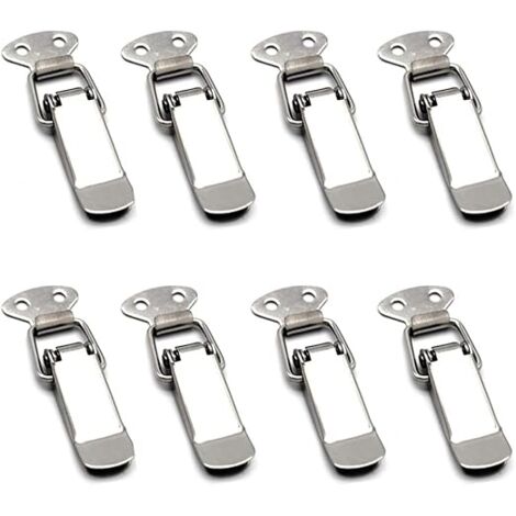 4-8Pcs Stainless Steel Toggle Latch Catch Clamp Spring Loading Case Buckle Clip, Size: 4pcs