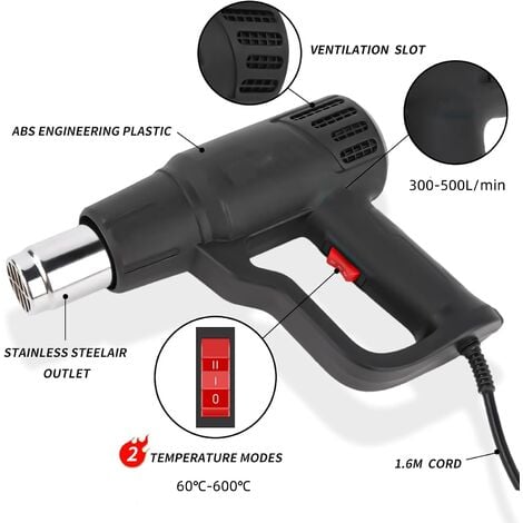 MYLEK Hot Air Heat Gun and Safety / Accessory Set - Mylek