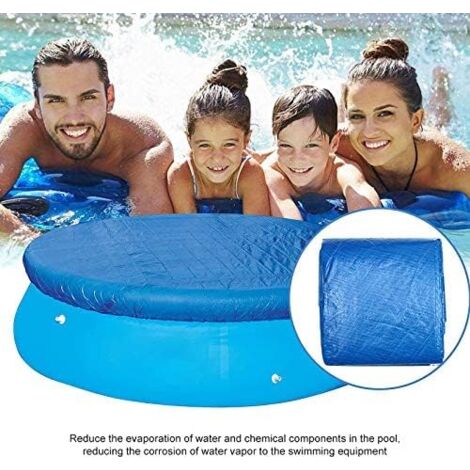GROOFOO Bâche Piscines Bâches Accessoires De Protection pour Piscine Bleu pour Piscine Hors Sol Ronde Housse Anti-Pluie, Durable Convient À Toutes Sortes De Ronde Piscines (Diamètre 457cm)
