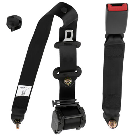 GROOFOO Retractable Adjustable Shoulder Seat Belt Universal 3 Point Safety Belts (1/5)