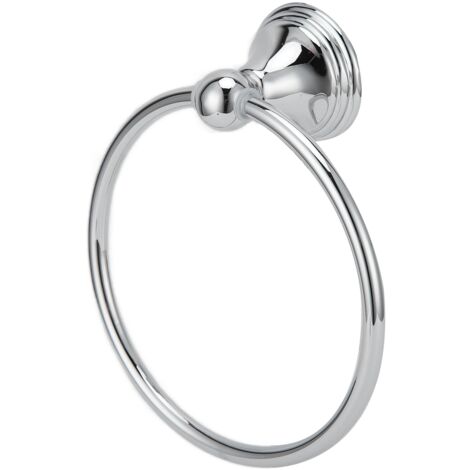 GROOFOO Towel Ring Stainless Steel Hand Towel Holder WallMounted Towel Rack Bathroom Hardware Rack (1/5)