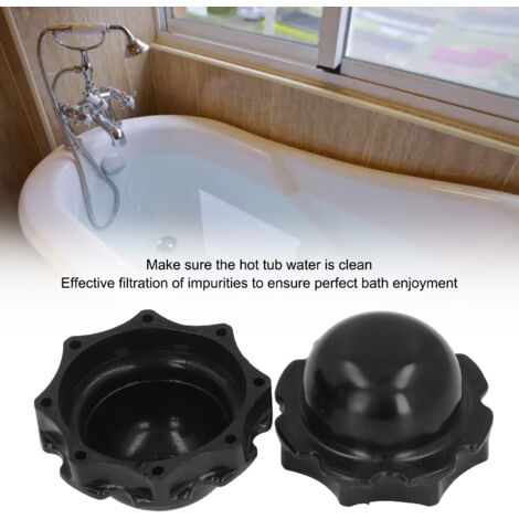 GROOFOO 2PCS Hot Tub Filter Plug Cap Prevent Leakage Spa Hole Plug Filter Stopper Cap for Coleman Lay‑Z‑Spa SaluSpa Inflatable Hot Tubs