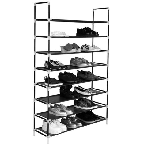 GROOFOO 8-Tier Shoe Rack Furniture Shoes Organizers Shoe-shelf Rack Cupboards Organizer Stool 10028143 cm (1/4)