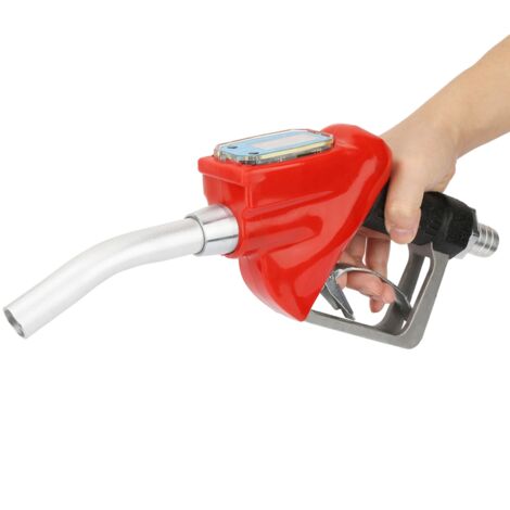 GROOFOO Electronic Dispenser Fuel Meter Oil Dispensing Gun with Nozzle (with Battery) Refueling Nozzle AC-15A (1/5)