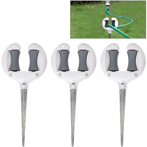 GROOFOO Garden Hose Guide, Nail Top Roller, Soft Water Hose Positioner, Pointed Head, Lawn Hose Guide, Spike Holder (1/5)