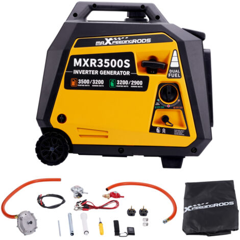 GROOFOO Portable Petrol Generator Inverter Dual Fuel LPG 3500W Camping Electric Start (1/5)