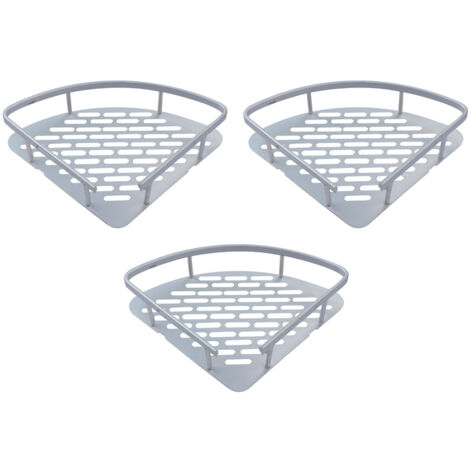 GROOFOO Triangular Shower Caddy Shelf Bathroom Wall Corner Rack Storage Organizer Holder (1/5)