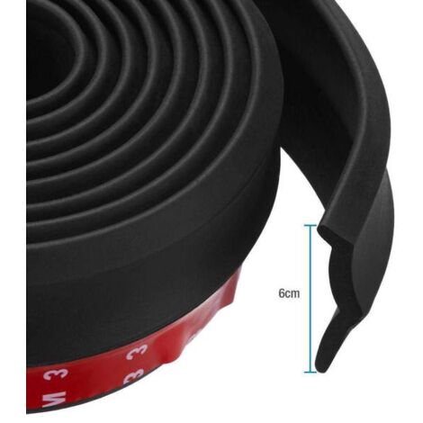 GROOFOO Universal Car Lip Skirt Protector Rubber Splitter Front Bumper Spoiler Side 2.5M