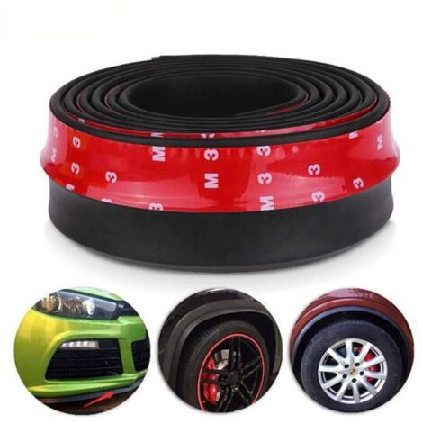 GROOFOO Universal Car Lip Skirt Protector Rubber Splitter Front Bumper Spoiler Side 2.5M