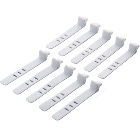 GROOFOO 8 Grids Clear Plastic Cable Storage Box Data Cable Storage Container Save Space Cable Management Box for Storing Earrings Rings and Data Cables