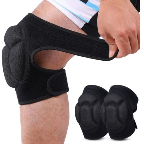 2 pièces Genouillères de Protection, Anti-collision Éponge Épaisse Genouillere pour Jardinage, Travaux, Jogging, VTT-XL (1/5)