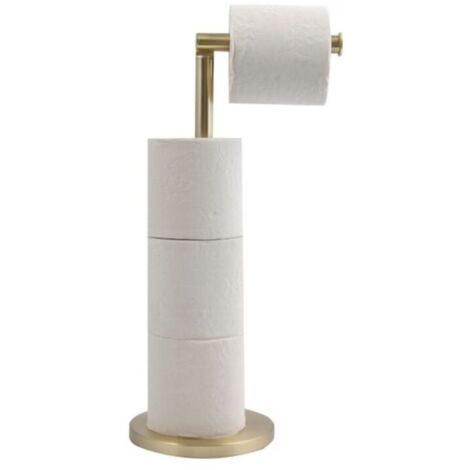 GROOFOO-Porte Rouleau papier Wc sur pied Acier,golden (1/5)