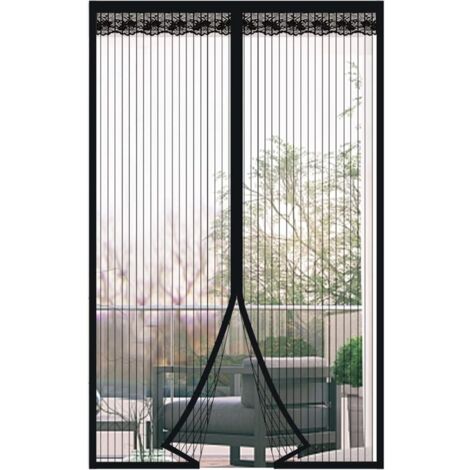 Moustiquaire de Porte Magnétique Rideau de Porte Antimoustique avec Fermeture Aimantée Sans Perage pour Porte de Balcon, porte Cave, Porte de Terrasse (100 220cm) (1/5)