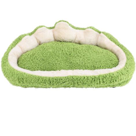 Plush Pet Bed Soft Warm Enhanced Comfort Multifunctional Spacious Dog Cat Sofa Bed for Winter Green (1/5)