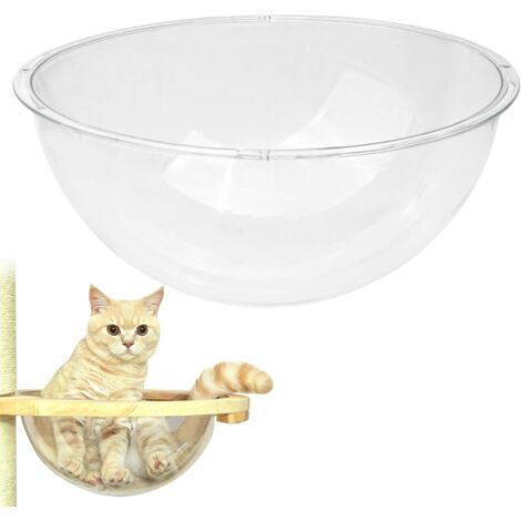 12.6" Acrylic Dome Clear Plastic Pet Cat Bubble Window Capsule Space Cover, Durable Transparent Furniture Replacement for Nest Bed Hammock Catching Tree Shelves Peek Peep Window Perch DIY Accessories