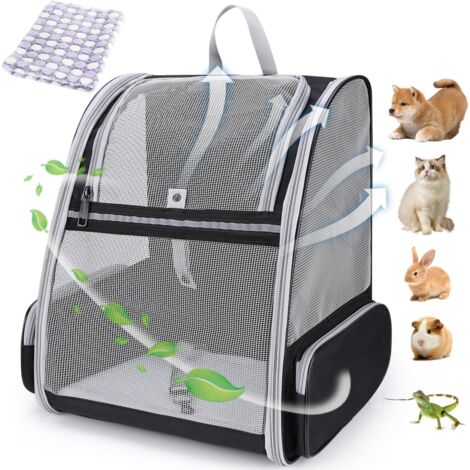 Cat Backpack Carrier, Ideal for Small Animals & Puppies, Outdoor Adventures, Vet Transport. Fully Ventilated Design for Ultimate Comfort On-The-Go