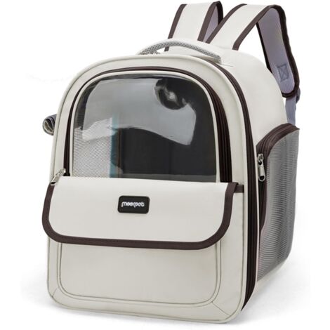 Sac de Transport Chiens et Chats,Sac à Dos en Maille pour Animaux Pliable et Respirant,Spacieux Sac a Dos de Transport Chat avec Matelas en Peluche Amovible,Bandoulière Réglable pour Voyage (1/5)