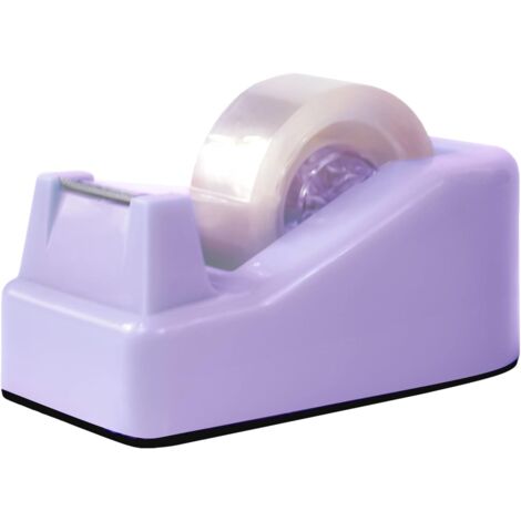 1Pcs Desktop Tape Dispenser Adhesive Roll Holder with Weighted Nonskid Base, Purple (Tape not Included) (1/5)