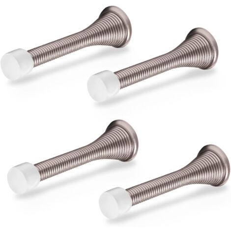 Spring Door Stoppers Pack of 4 3-1/4" Wall & Bottom Door Stops Home, Offices, Schools (1/5)