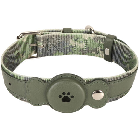 Adjustable Dog Collar Waterproof Lightweight Durable Comfortable Stylish Dog Leather Collar for Pet Dogs Cats OD Green (1/5)